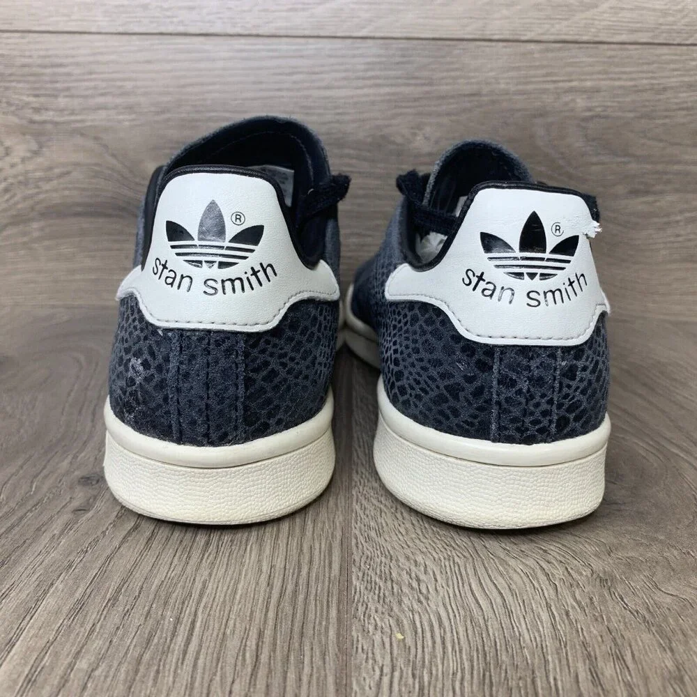 Adidas Stan Smith Womens Size 6.5 Original Black Reptile Snakeskin - Picture 3 of 10